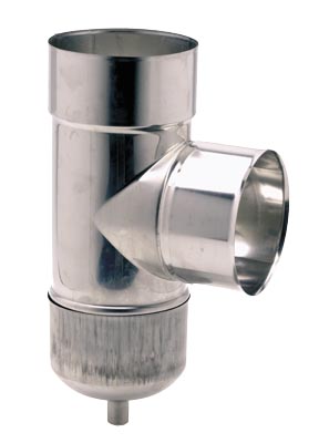 Té de tubage équerre + purge inox