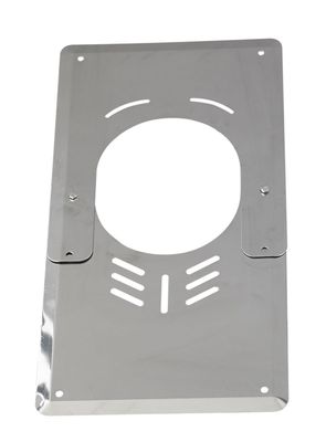 Plaque de finition basse inox ventilée N1 de 125 à 155