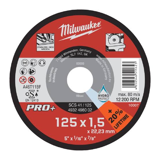 DISQUE A TRONÇONNER PRO+ 125MM X 1,5MM L'UNITE