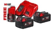 PACK NRJ 18V 5,0AH RED LITHIUM SYSTEME M18 +