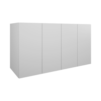 Meuble sous vasque - pour plan double vasque - 4 portes - Domao