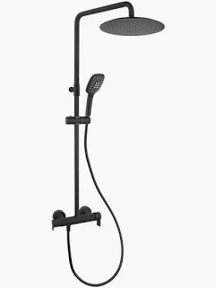 COL DOUCHE BLAUTHERM RP300 THERMOST RONDE NOIR MAT