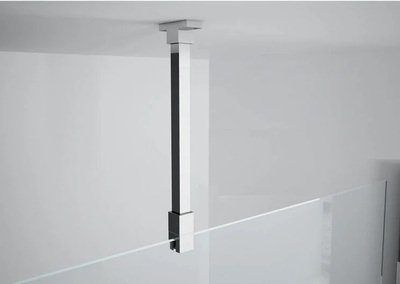 Kit de fixation plafond pour paroi de verre