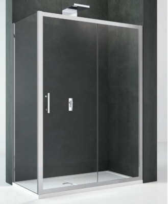 DOMAO Porte coulissante à 2 panneaux cadrée